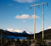 Illustrasjonsbilde: 66 kV mast ved avkjøring til Steigen fra E6, ukjent tidspunkt. Foto Stig Storheil/NVE, lisens https://creativecommons.org/licenses/by-sa/4.0/